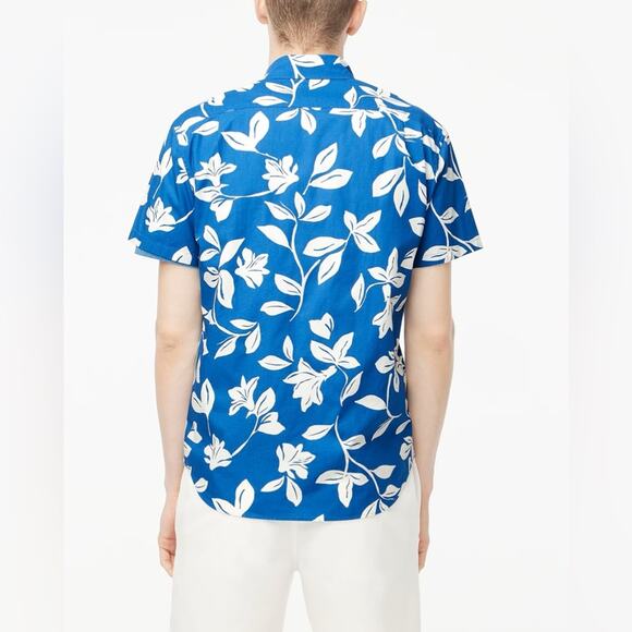 NWT J. Crew Short-Sleeve Printed Flex Casual Shirt (size L) - Picture 2 of 6